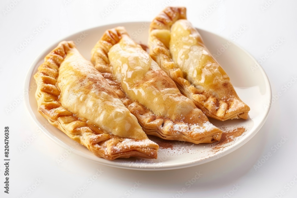 Warm Apple Empanadas with a Dollop of Whipped Cream Warm Apple Empanadas with a Dollop of Whipped Cream