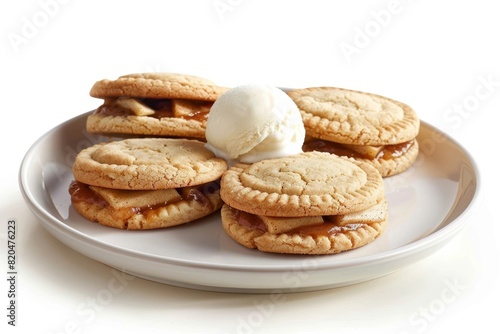 Apple Pie a la Mode Sandwich Cookies with Vanilla Ice Cream