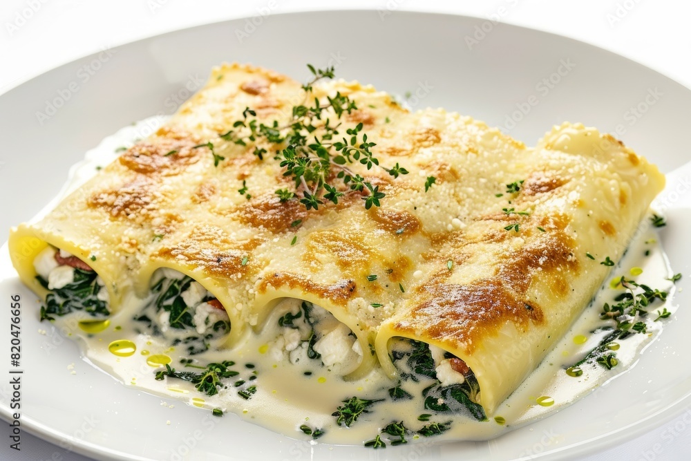 Bacon and Cheese Manicotti in Rich Creamy Sauce with Parmesan Bacon and Cheese Manicotti in Rich Creamy Sauce with Parmesan