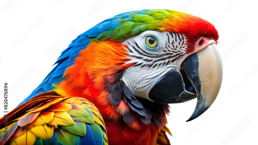 Naklejka premium Colorful Macaw PNG: Perfect Parrot Image for Creative Designs