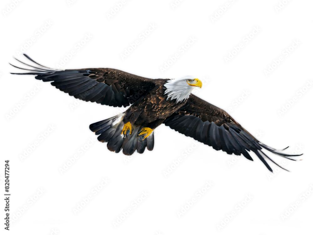 Fototapeta premium american bald eagle flying