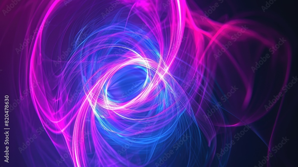 Abstract neon swirls creating a futuristic glow background Abstract neon swirls creating a futuristic glow background