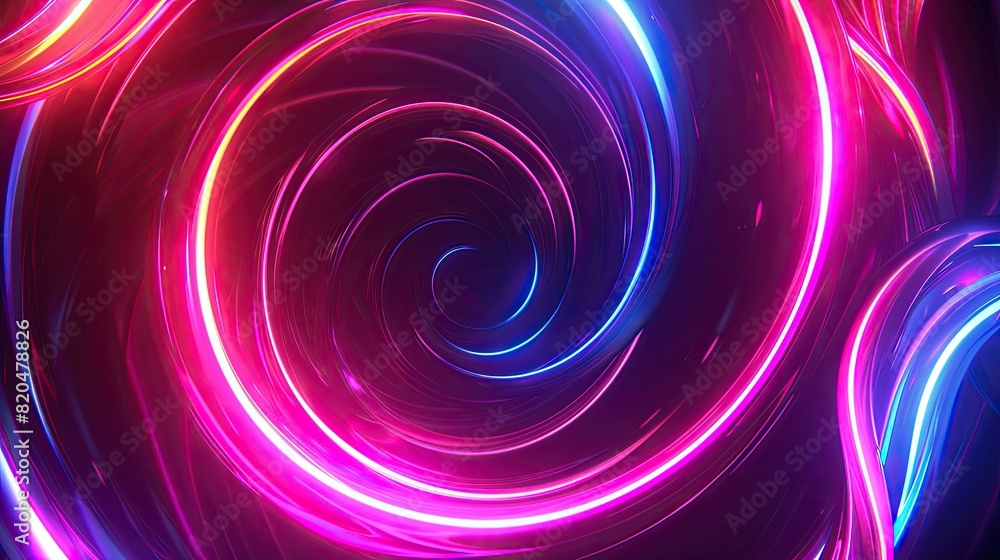 Abstract neon swirls creating a futuristic glow background Abstract neon swirls creating a futuristic glow background