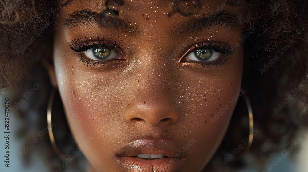 A mesmerizing image of a model with long, luscious lashes, emphasizing the dramatic effect of mascara. A mesmerizing image of a model with long, luscious lashes, emphasizing the dramatic effect of mascara.