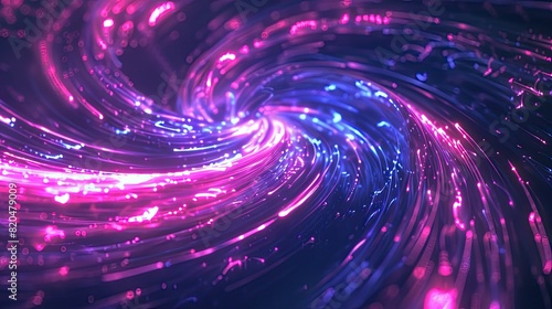 Abstract neon swirls creating a futuristic glow background