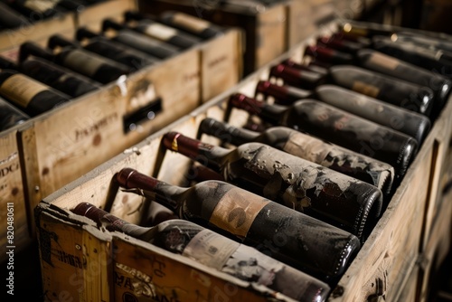 Wine Auction, With Collectors Bidding on Rare And Prestigious Bottles, Each With its Own Story And Significance, Generative AI