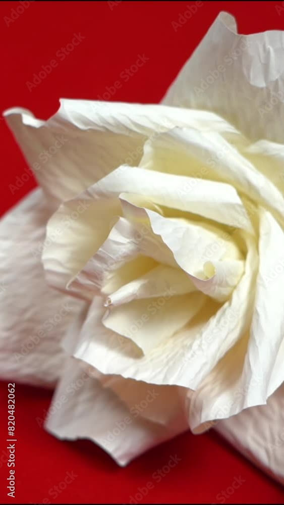 White roses on a red background White roses on a red background
