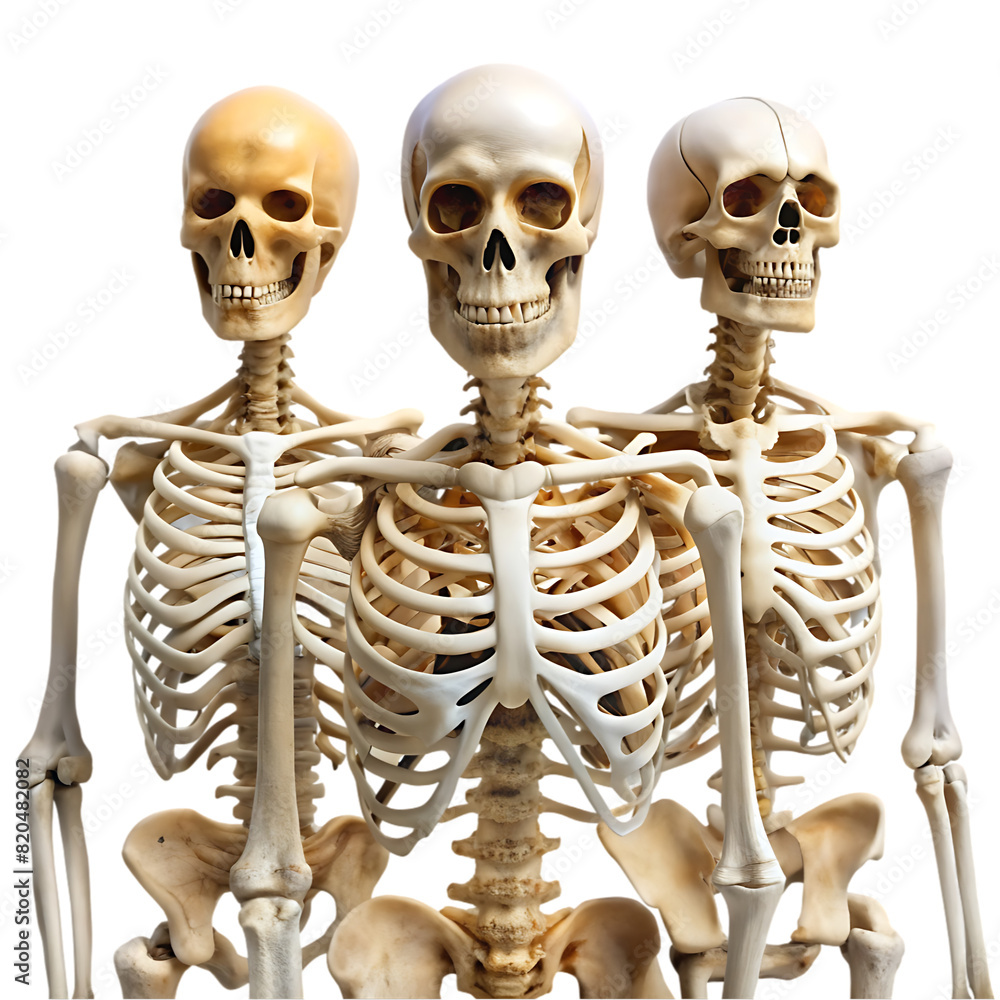 Skeleton front and rear view transparent background Skeleton front and rear view transparent background