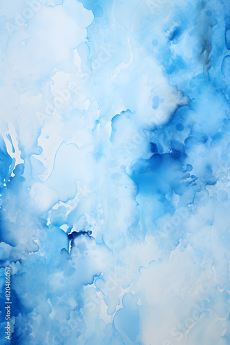 Watercolor blue background, abstract wallpaper