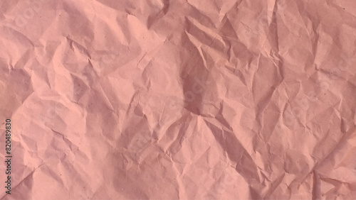 Texture of closed up brown crumpled paper background.    Vector design.