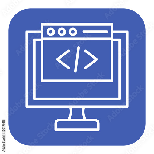 Front End Development vector icon. Can be used for No Code iconset.