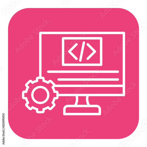 Code Free Development vector icon. Can be used for No Code iconset.