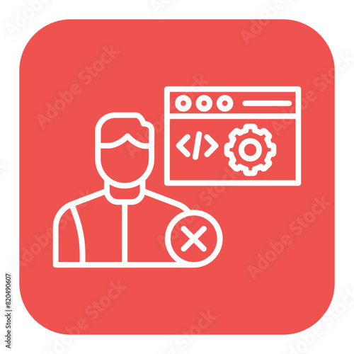 No Programming Experience vector icon. Can be used for No Code iconset.