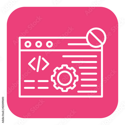 Code Block vector icon. Can be used for No Code iconset.