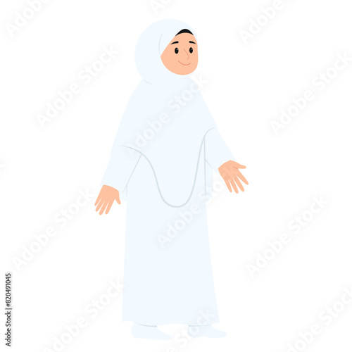 Pilgrims Women Hajj Illustration