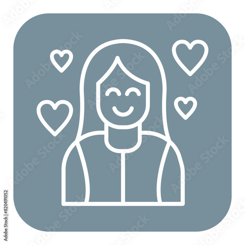 Happy Woman vector icon. Can be used for Comfort iconset.