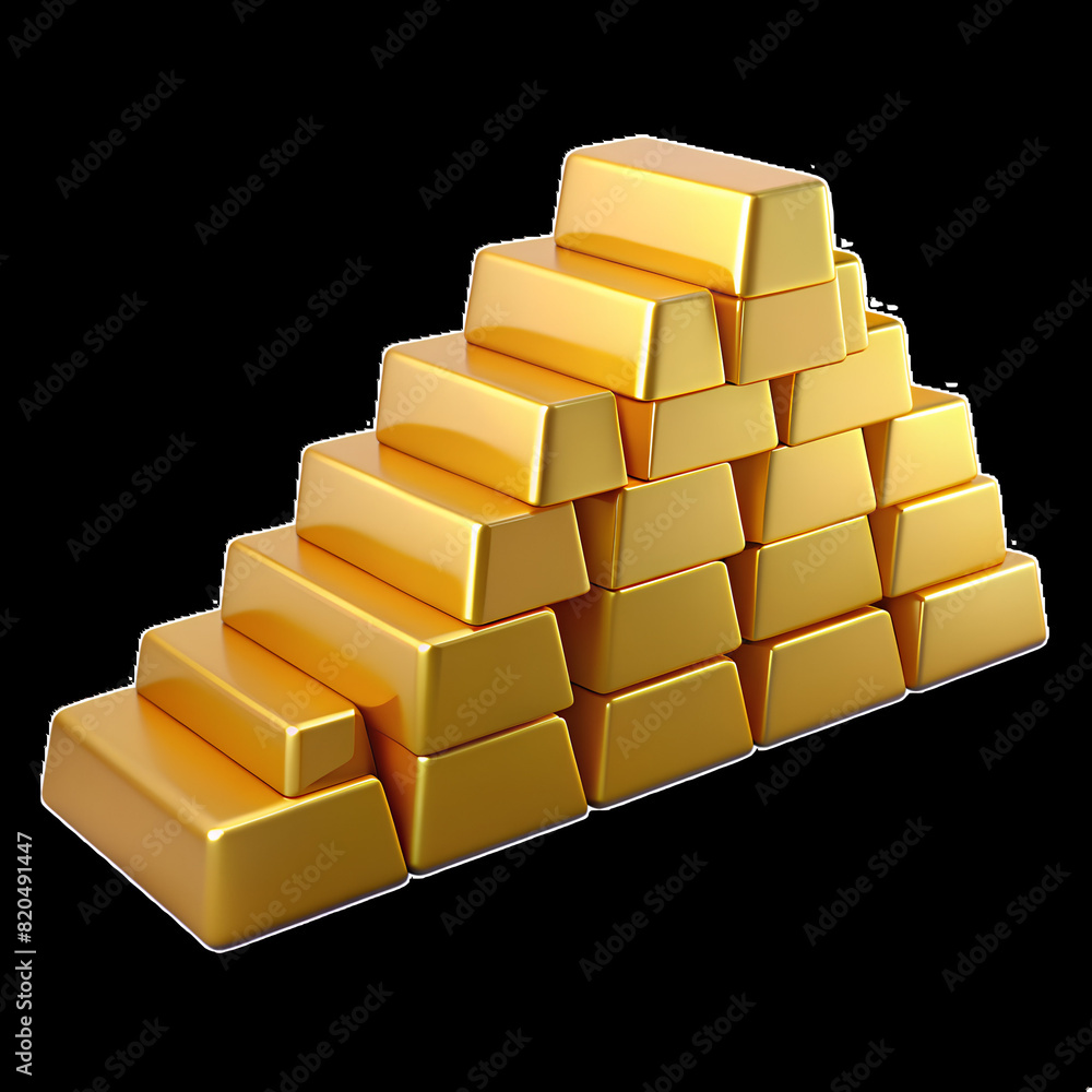 Stack gold bars as rise up stairs on yellow background. Gold price increase Stack gold bars as rise up stairs on yellow background. Gold price increase
