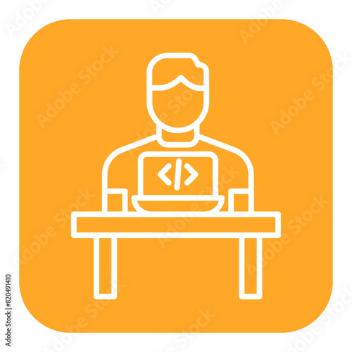 Web Designer Male vector icon. Can be used for Home Based Business iconset.