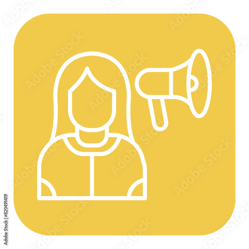 Influencer Female vector icon. Can be used for Home Based Business iconset.