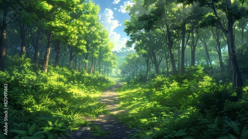 Background Green Forest Harmony