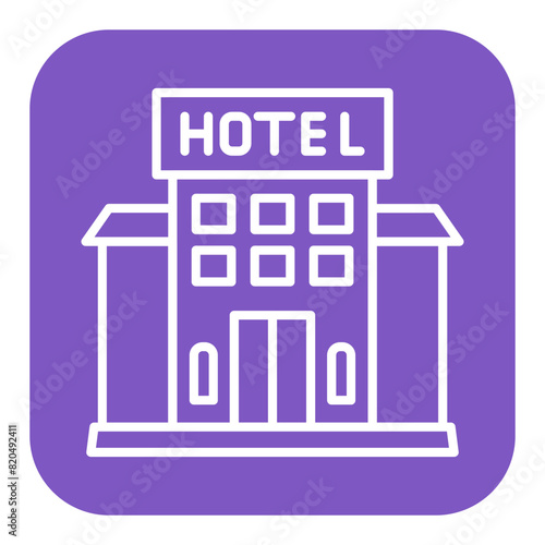 Hotel vector icon. Can be used for Travel Agency iconset.