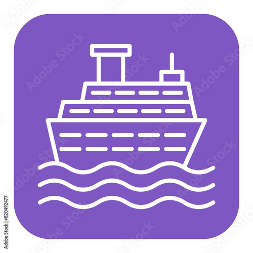 Cruise vector icon. Can be used for Travel Agency iconset.