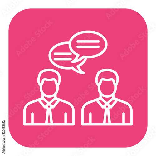 Talking vector icon. Can be used for Communication and Media iconset.