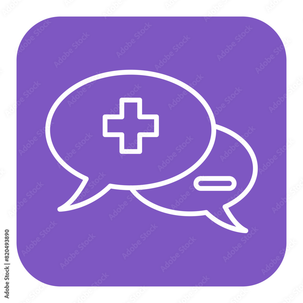 Plus And Minus Comments vector icon. Can be used for Customer Feedback iconset. Plus And Minus Comments vector icon. Can be used for Customer Feedback iconset.