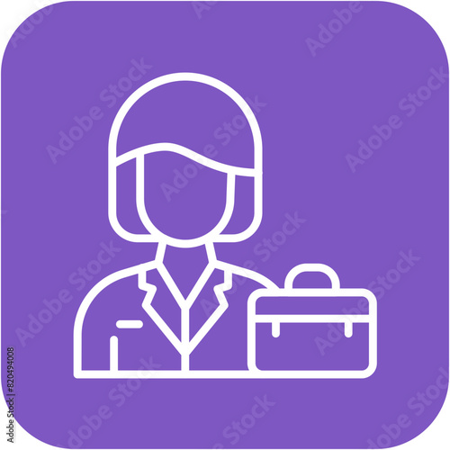 Entrepreneur vector icon. Can be used for Women iconset.