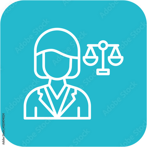 Lawyer vector icon. Can be used for Women iconset.
