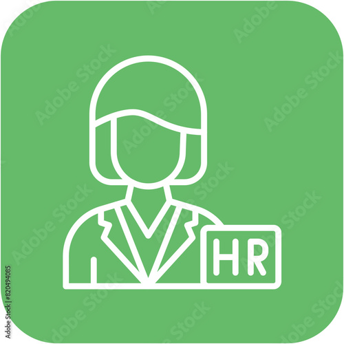 Human Resources Manager vector icon. Can be used for Women iconset.