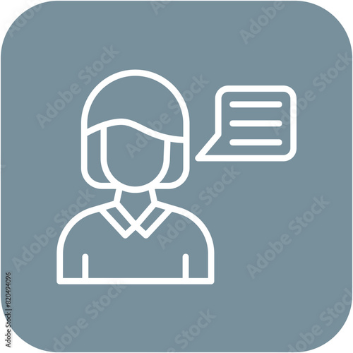 Professor vector icon. Can be used for Women iconset.