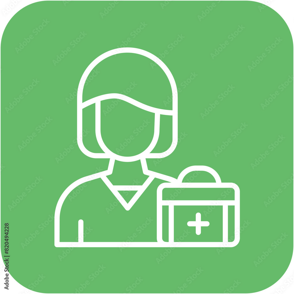 Humanitarian Worker vector icon. Can be used for Women iconset.