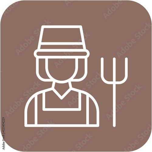 Farmer vector icon. Can be used for Women iconset.