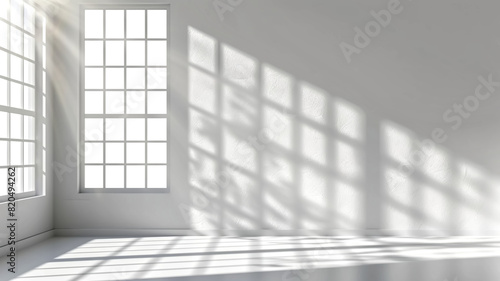 Mockup of transparent shadow overlay effect and natural lighting in room interior