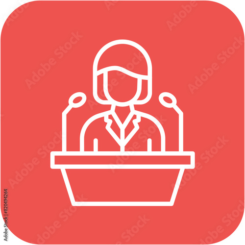 Lecturer vector icon. Can be used for Women iconset.