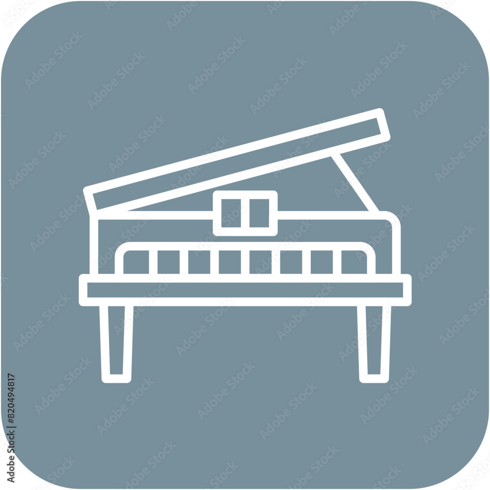 Fototapeta premium Piano vector icon. Can be used for Instrument iconset.