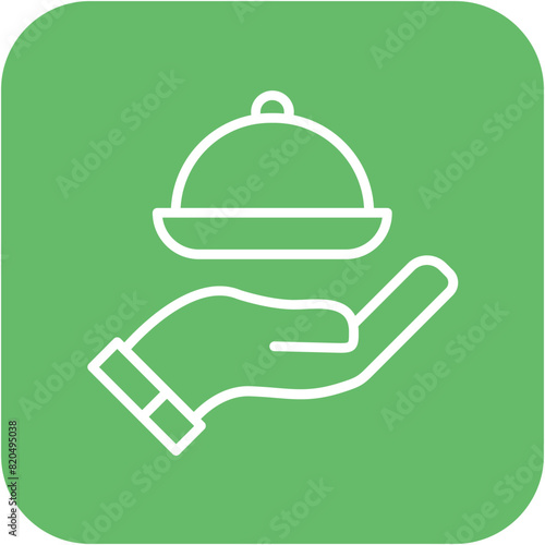 Custom Catering vector icon. Can be used for Bowling iconset.