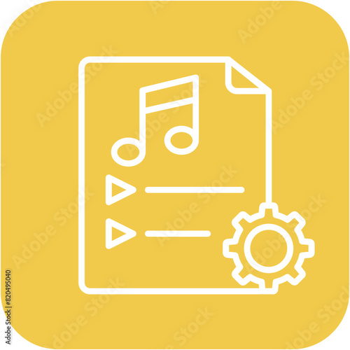 Custom Music Playlist vector icon. Can be used for Bowling iconset.