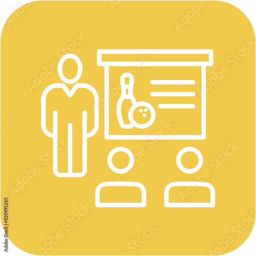 Classes vector icon. Can be used for Bowling iconset.