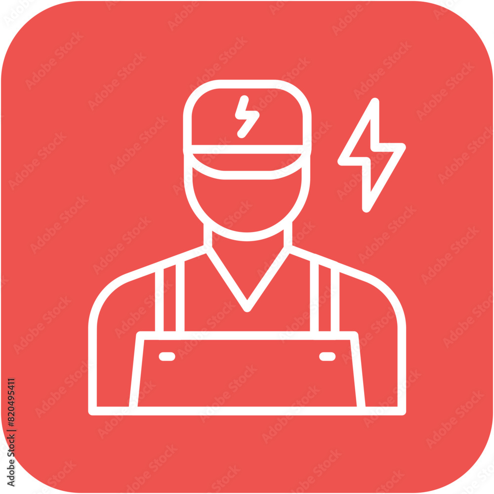 Electrician vector icon. Can be used for Diversity iconset.
