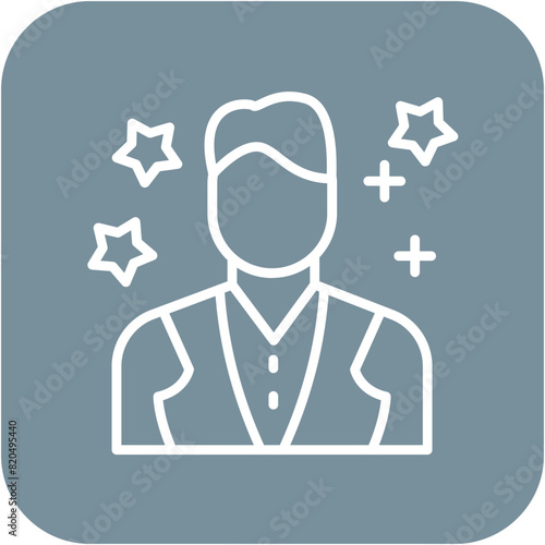 Actor vector icon. Can be used for Diversity iconset.
