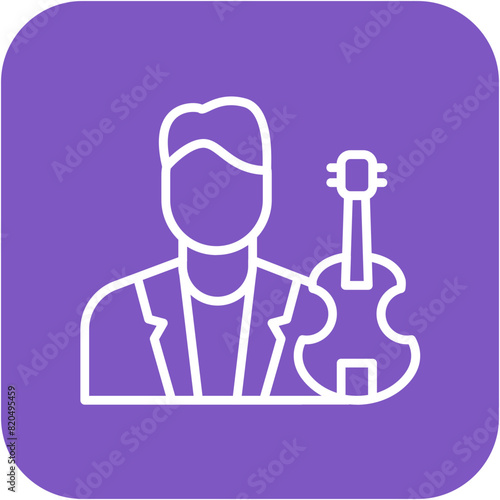 Musician vector icon. Can be used for Diversity iconset.