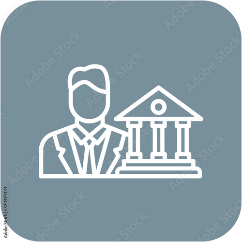 Banker vector icon. Can be used for Diversity iconset.