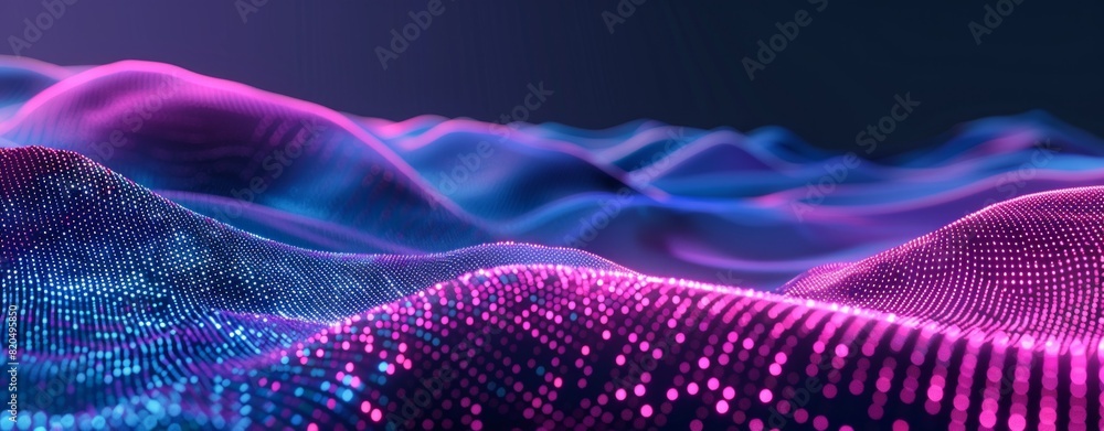 3d render of glowing neon lines and dots in the dark 3d render of glowing neon lines and dots in the dark