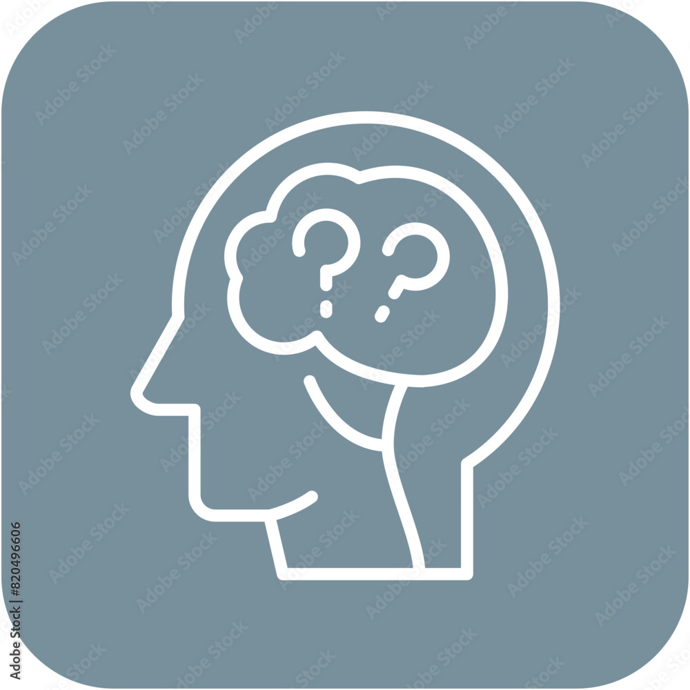Dementia vector icon. Can be used for Psychology iconset.