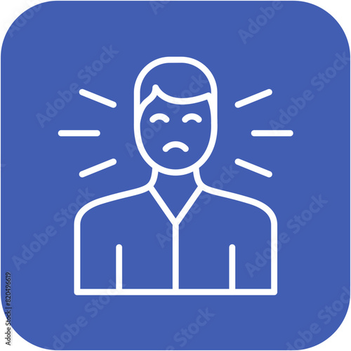 Fear vector icon. Can be used for Psychology iconset.