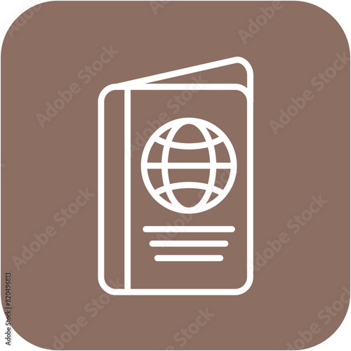 Passport vector icon. Can be used for Adventure iconset.