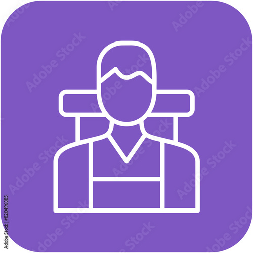 Adventurer Male vector icon. Can be used for Adventure iconset.