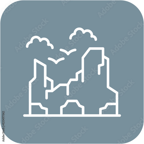 Caving vector icon. Can be used for Adventure iconset.